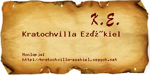 Kratochvilla Ezékiel névjegykártya